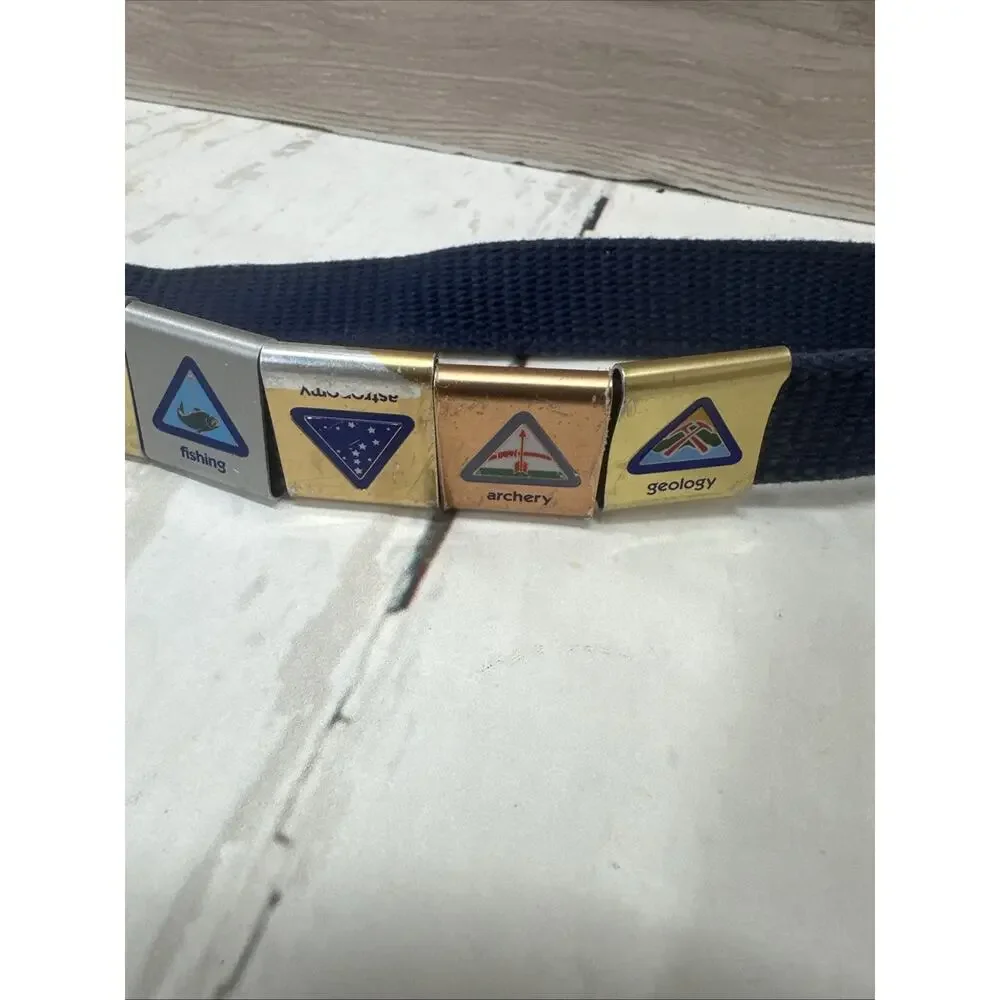 Cub Scout Belt With 7 Awards Slides Boy Scouts